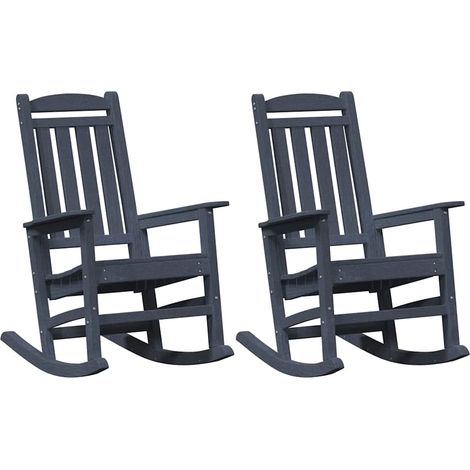 Maison Exclusive - Schaukelstuhl 2 pcs Marineblau 92 x 70 x 108 c