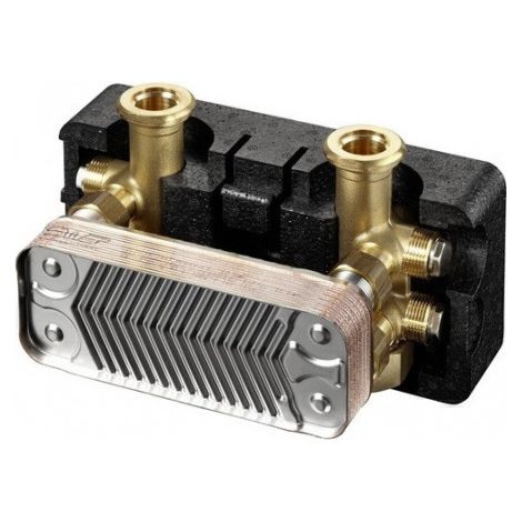 OVENTROP Échangeur de chaleur Regumat avec armature de raccordement 14 plaques jusqu'à 14 kW, pour Regumat DN 25, 1351596