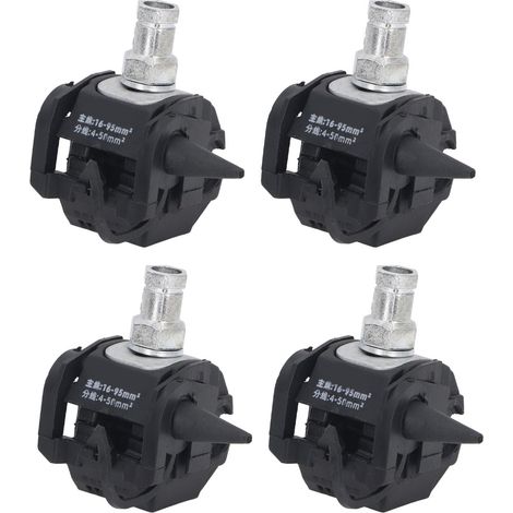 Connecteur de Perçage D'isolation, 5 Pièces de Pince de Perçage D'isolation 1KV sans Pelage Répartiteur de Câble Haute Basse Tension avec Coque Isolée Aucun Pelage Requis pour (1/5)