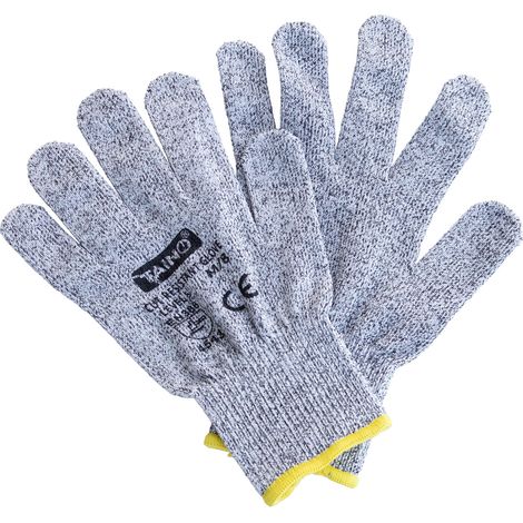 TAINO Schnittschutzhandschuhe Klasse 5 EN388 2er Set Größe M - Grau