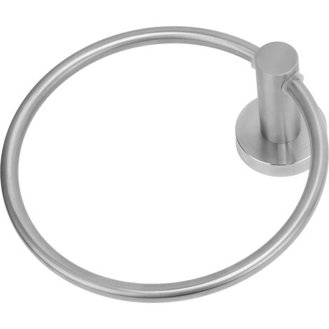 Edelstahl-Handtuchring, schlicht, rostfrei, Retro-Stil, für Bad und Küche, 223130, gebürsteter Handtuchring (1/5)