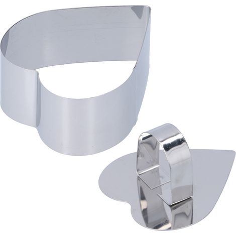 Cake Mousse Ring Mold Stainless Steel Dessert Rings Cake Cutter for Salads Pastries Baking ToolHeart: 4x8x7.5cm