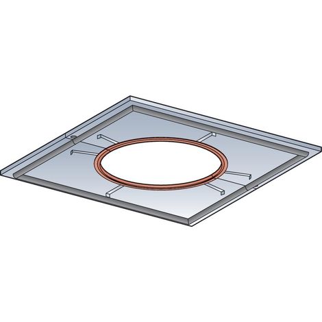Poujoulat – Plaque de distance de sécurité ventilée 80/130 – Grille pour fumisterie – Fixation facile – Pour installations en milieu confiné