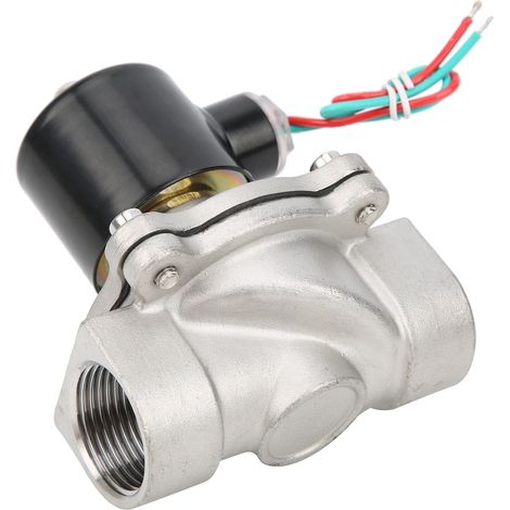 Électrovanne G1 en acier inoxydable, normalement fermée, à action directe, eau/air, à clic 2W-250-25BAC110V (1/5)