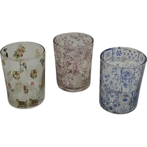 Votive Holder - Glass - L8 x W8 x H10 cm