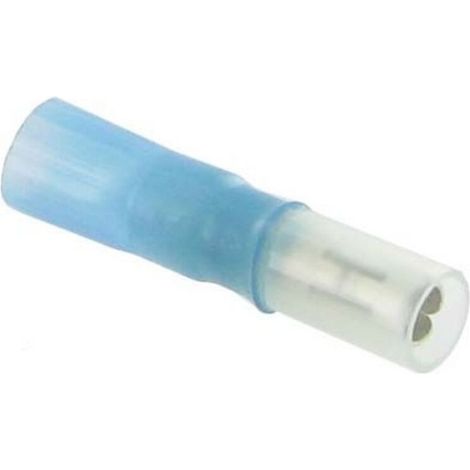 Cosse électrique femelle ronde bleue 4 mm – Étanchéité IP68 – Résine d'étanchéité – Lot de 10 cosses thermorétractables