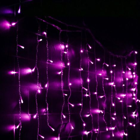 216 LED lampes guirlande de stalactites de Noël, 5 mètres, 8 modes, rideau de lumières féeriques pouvant être connecté, guirlande de Noël adaptée pour décoration de fêtes, mariages en (1/5)