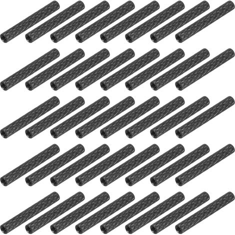 50Pcs M2 x 25mm Entretoise Moleté Aluminium Boulon Manchon Noir (1/5)