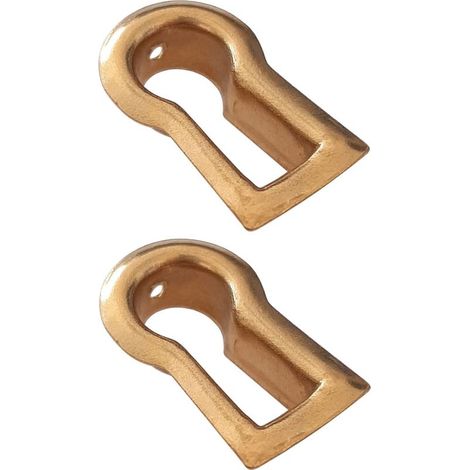 – Lot de 2 entrées de clé en laiton doré à encastrer – Finition vintage pour meubles anciens – Installation facile avec outils standards (1/3)