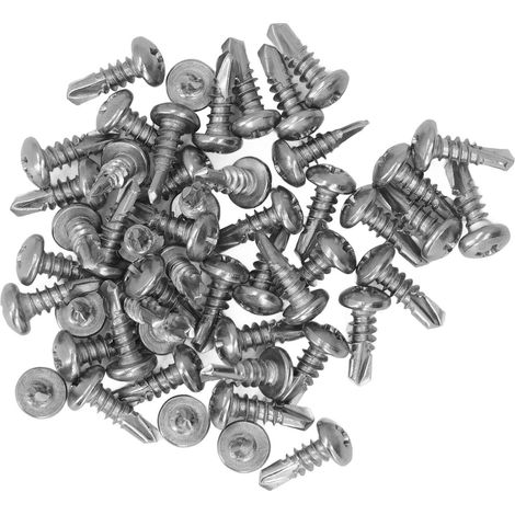 M4,2 x 13 mm selbstbohrende Blechschrauben aus Edelstahl 410, 200 Stück für Heimwerker- und Montagearbeiten