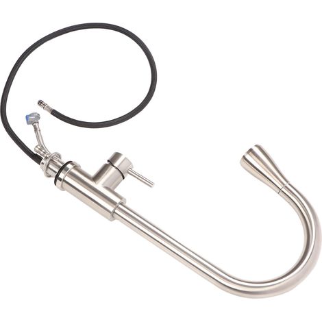 Robinet de cuisine avec douchette extractible, en acier inoxydable 304, trois jets, mitigeur monocommande pour évier, buanderie et salle de bain. (1/5)