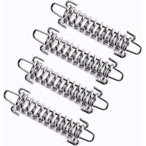 4 Pièces Ressort Voile d'ombrage, Tendeur Voile d'ombrage Ressort, Ressort de Tension pour Voile D'ombrage, Ressort de Tension pour Tente de Camping, Boucle de Corde de Ressort de Ten (1/4)