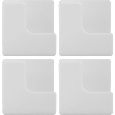 Lot de 4 supports muraux pour balance corporelle numérique - Peu encombrant - En plastique - Montage sans perçage - Pour chambre à coucher et salle de bain (1/5)
