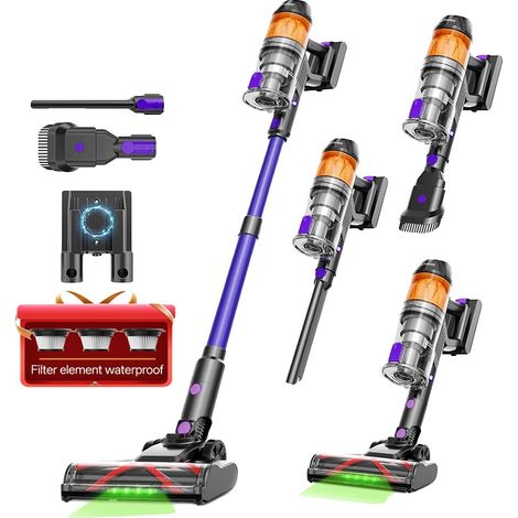 Aspirapolvere senza fili, potenza 500W, autonomia della batteria 60 minuti, R11-Viola (1/2)