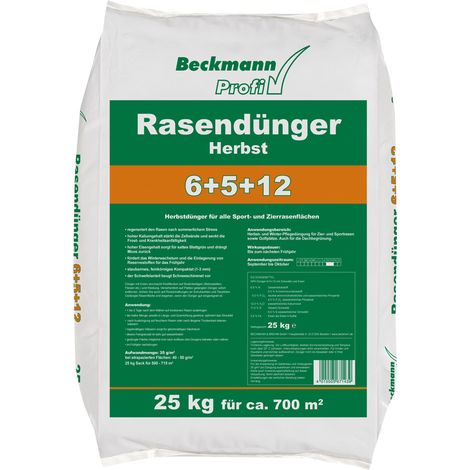 BECKMANN PROFI engrais pour gazon automne 25 kg NPK 6 5 12 après le stress de l’été