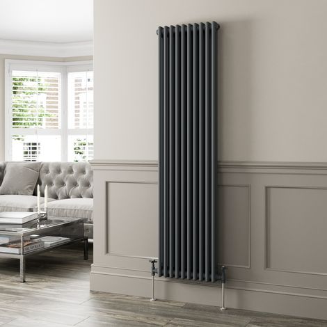 Anthracite Traditional Colosseum Vertical Column Radiator 1800 x 470mm Double (1/5)
