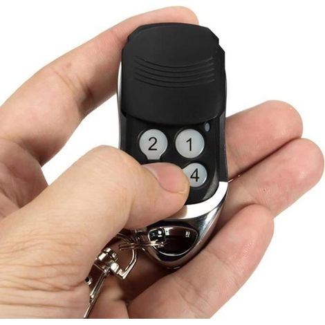 1 télécommande porte garage, 4 canaux, code roulant, fréquence 433,92 MHz, portée jusqu'à 50 m, compatible EA433 et RCU433 (1/4)
