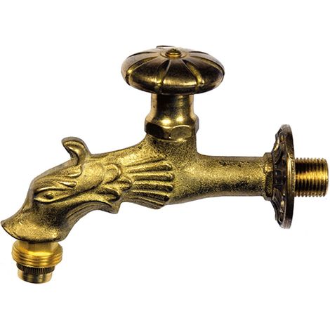 Rubinetto Per Fontane in Ottone mod. Dragone  Attacco 1/2" Papillon (1/5)