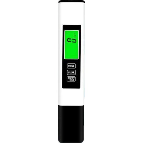 Testeur PH Mètre Électronique 3-en-1, Mesure Ph & TDS & EC TempératureTesteur de qualité de l'eau, Écran LCD et Précision de Lecture, pour l'eau Potable, Aquariums, Hydroponie, Piscines (blanc) (1/2)