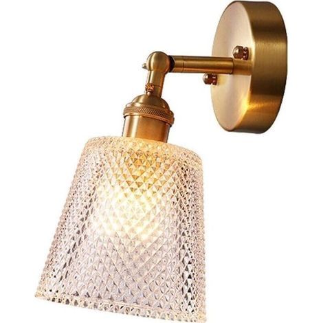 Lampe de mur moderne boule de verre de cuivre Applique murale en laiton for restaurant salon salle de bain miroir phares chevet for lecture de chevet salon décoration E27 Edison (1/4)