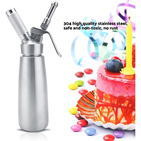 Sahnespender-Set aus Edelstahl mit drei Düsen (1000 ml) (1/5)