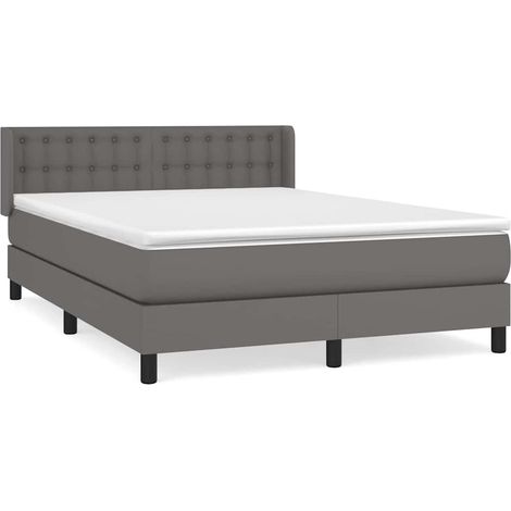Maison Exclusive - Boxspringbett mit Matratze Grau 140x200 cm Kun (1/5)