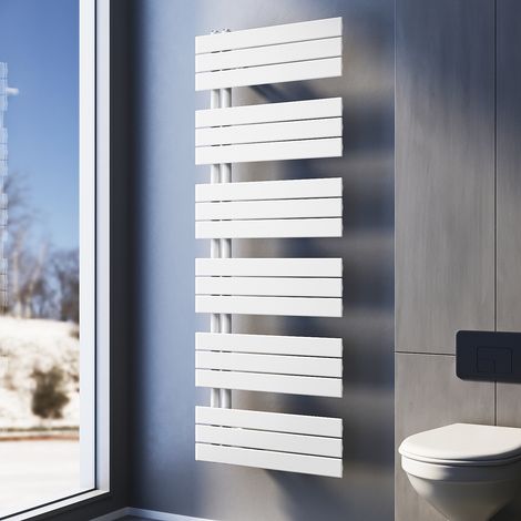 SONNI Toallero Baño Radiador Radiadores Toalleros de Agua 1590x600mm 1593W Blanco Conexiones Laterales