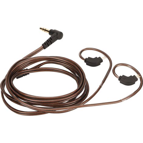 Câble de remplacement pour écouteurs : connecteur 2 broches 0,78 mm, prise jack 3,5 mm, compatible AS10, AS06, AS10 ZST, ZS3AS10 et AS06. (1/4)