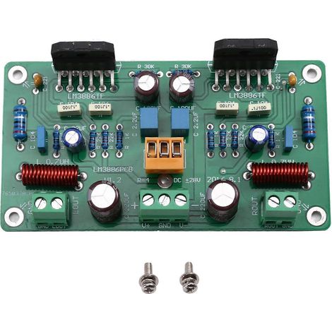 LM3886 Stéréo Amplificateur Board,high-Fidelity Amplificateur de Puissance Carte, Stéréo Audio Amplificateur Board,low (1/5)