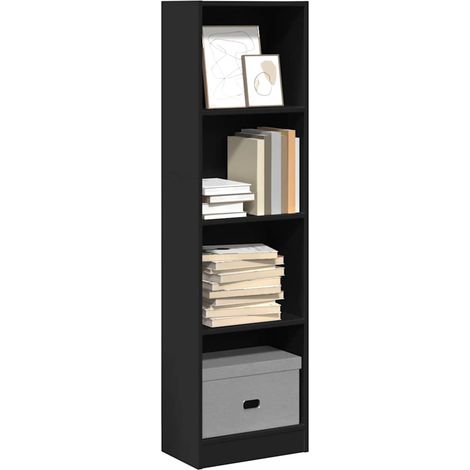 Bücherregal Schwarz 40x24x143 cm Holzwerkstoff