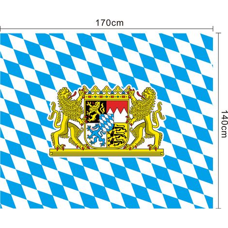 Nappe à carreaux bleus et blancs de Munich, motif Oktoberfest, 140 x 170 cm