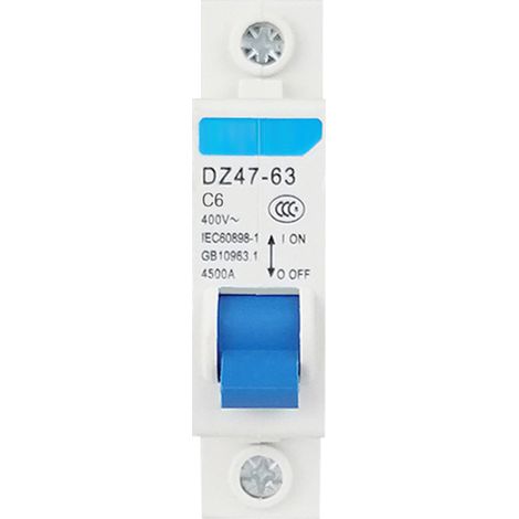 Irovami Disjoncteur différentiel miniature unipolaire 400 V pour usage domestique, montage sur rail DIN DZ47-63 (1/5)