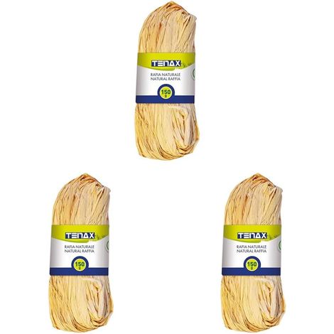 Lot de 3 Raphia Naturel, Ficelle Flexible 150 g, Ligature Pour Jardinage Et Plantes, Décoration Et Bricolage (1/3)