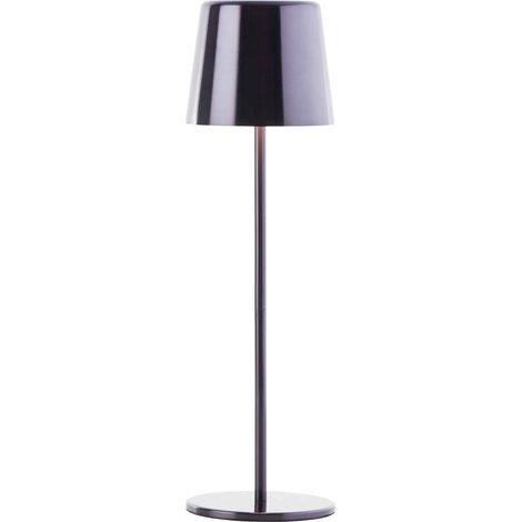 BRILLIANT Lampe de table LED rechargeable Xaana, 4W, 300lm, CCT, noir-chrome (1/5)