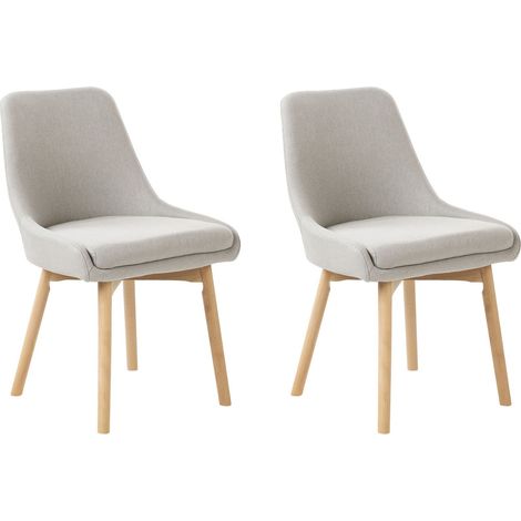 Set of 2 Dining Chairs MELFORT Light Grey (1/5)