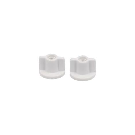 Ensemble de 10 vis de fixation arrière en plastique pour abattants de toilette, accessoires pour siège de toilette, fixation inférieure de remplacement pour couvercles de toilette, pour vis (1/4)