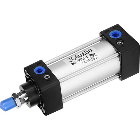 Vérin pneumatique double effet, SC40, composants standard en alliage d'aluminium, SC40x50 (1/5)