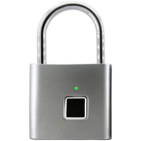BUNTHAUS Cadenas à empreintes digitales, Bluetooth Lock APP Déverrouillage, cadenas intelligent, serrure biométrique sans clé adaptée pour sac à dos, vélo, casier d'école, serrure de casier de gym(arg (1/5)