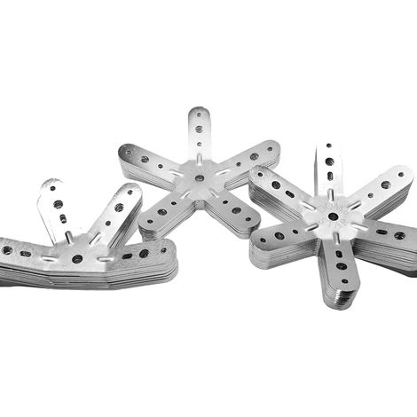 2V Geodesic Dome Connectors: Kit of 26 Galvanised Steel Metal Mounting Connectors for Dome Frequency 2: Greenhouse, Hammocks, Workshop, Garden Shed, Shelter, Mosquito Net Outdoor (1/5)