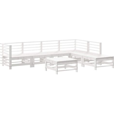 Maison Exclusive - Juego de muebles de jardín 7 pzas madera maciz (1/5)