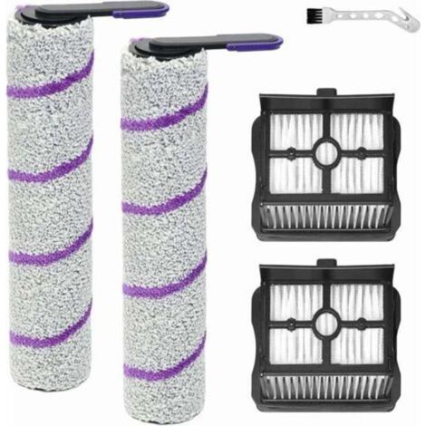 Brosse à rouleaux de pièces de rechange pour Rowenta X-Clean 10, pour Narwal S20 Pro accessoires l'aspirateur humide et sec, rouleau de brosse 2 + 2 filtres + brosse de nettoyage (1/5)