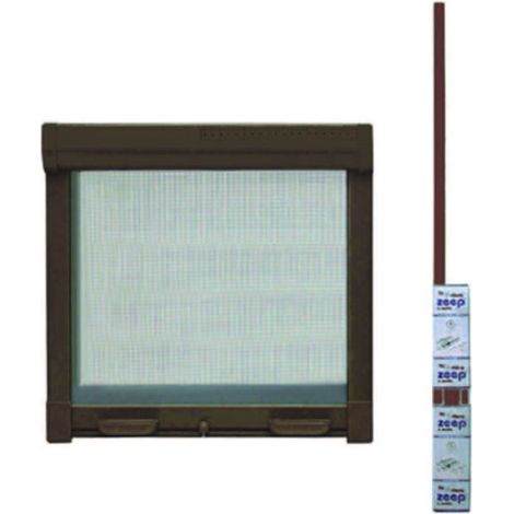 Zanzariera Kit A Molla Frizionata Colore Marrone cm.140x170h.