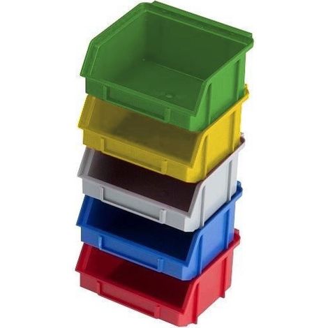 PROVOST - Bac à bec gerbable Provost - Bleu - Dimensions 100 x 105 x 50 mm (Lot de 72)