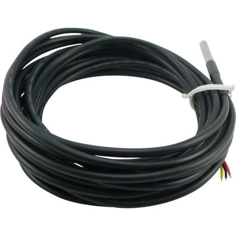 Capteur De Temperature Etanche - Câble 5 M - Boîtier Acier Inoxydable 6 X 50 Mm - Plage -55 À +125 °C - Résolution Réglable 9 À 12 Bits - 1 Unité (1/2)