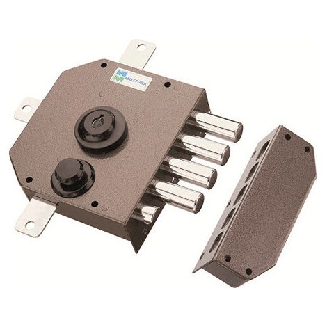 Cerradura de bomba derecha cuádruple con escroque 5 mandatos – entrada 60 mm – Mottura