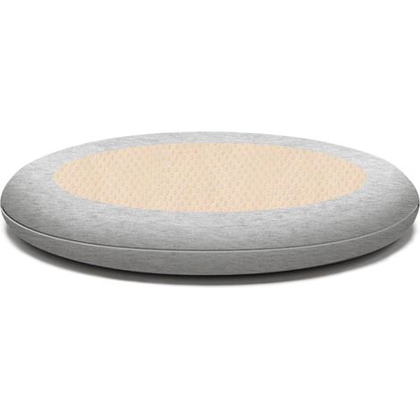 Galette chaise ronde 40x40 cm mousse mémoire, invisible fond antidérapant, light grey, 4 pcs (1/4)