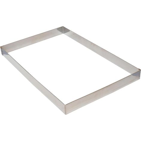 1 Cadre à Opéra INOX, Acier Inoxydable Alimentaire, Pour Gâteaux Rectangulaires Et Entremets