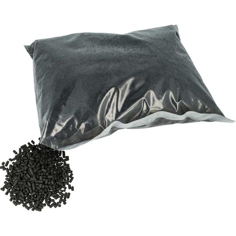 vhbw 2,5 kg Aktivkohle Pellets Nachfüllpack kompatibel mit Berbel BKH 120 FO, BKH 60 EG-2 Dunstabzugshaube - 3 - 4 mm Durchmesser