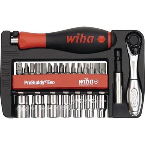 Wiha ProBuddy® Evo 40-tlg. Bit & Steckschlüssel-Set 1/4" - Kompaktes Werkzeugset für DIY & Profi (46960) (1/4)