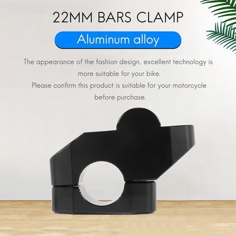 A set of black aluminum alloy motorcycle handlebar stem tubes and handlebar heightening accessories is suitable for motorcycles. (1/5)